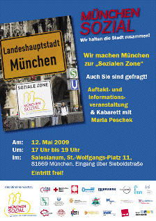Plakat Auftakt- und Infoveranstaltung MÜNCHEN SOZIAL