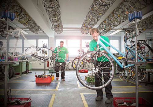 In der Fahrradwerkstatt